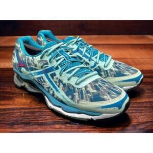 Mizuno Wave Creation Blue Long Distance Running Race Shoes Womens 9.5 Fast Ship